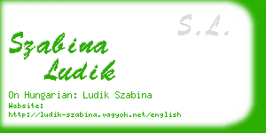 szabina ludik business card